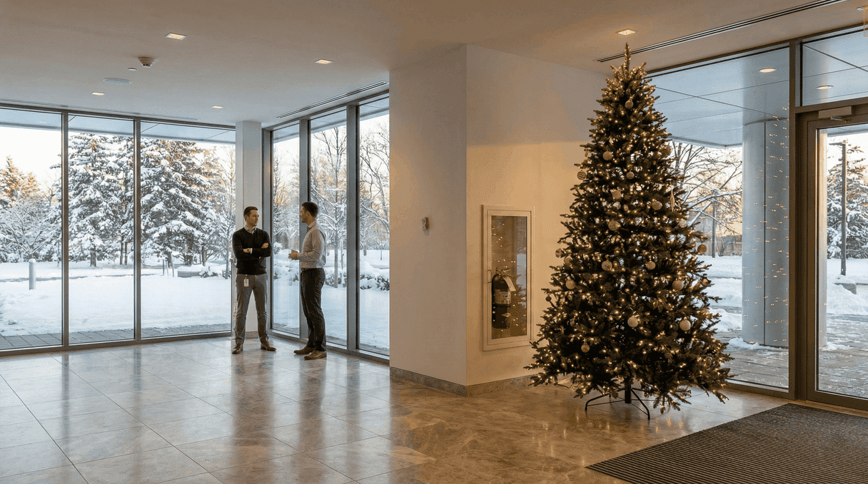 Vianoce vo firme: 12 praktických tipov, ako udržať bezpečnosť ľudí aj prevádzky